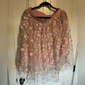 Elegant Pink Sequin Skirt